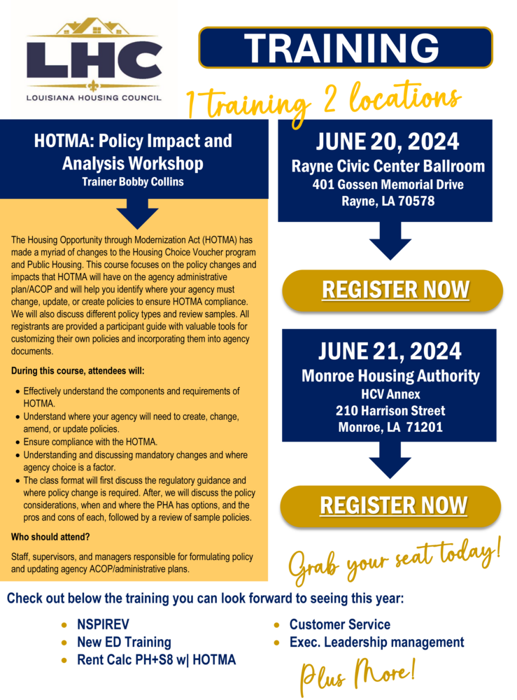 HOTMA: Policy Impact and Analysis Workshop